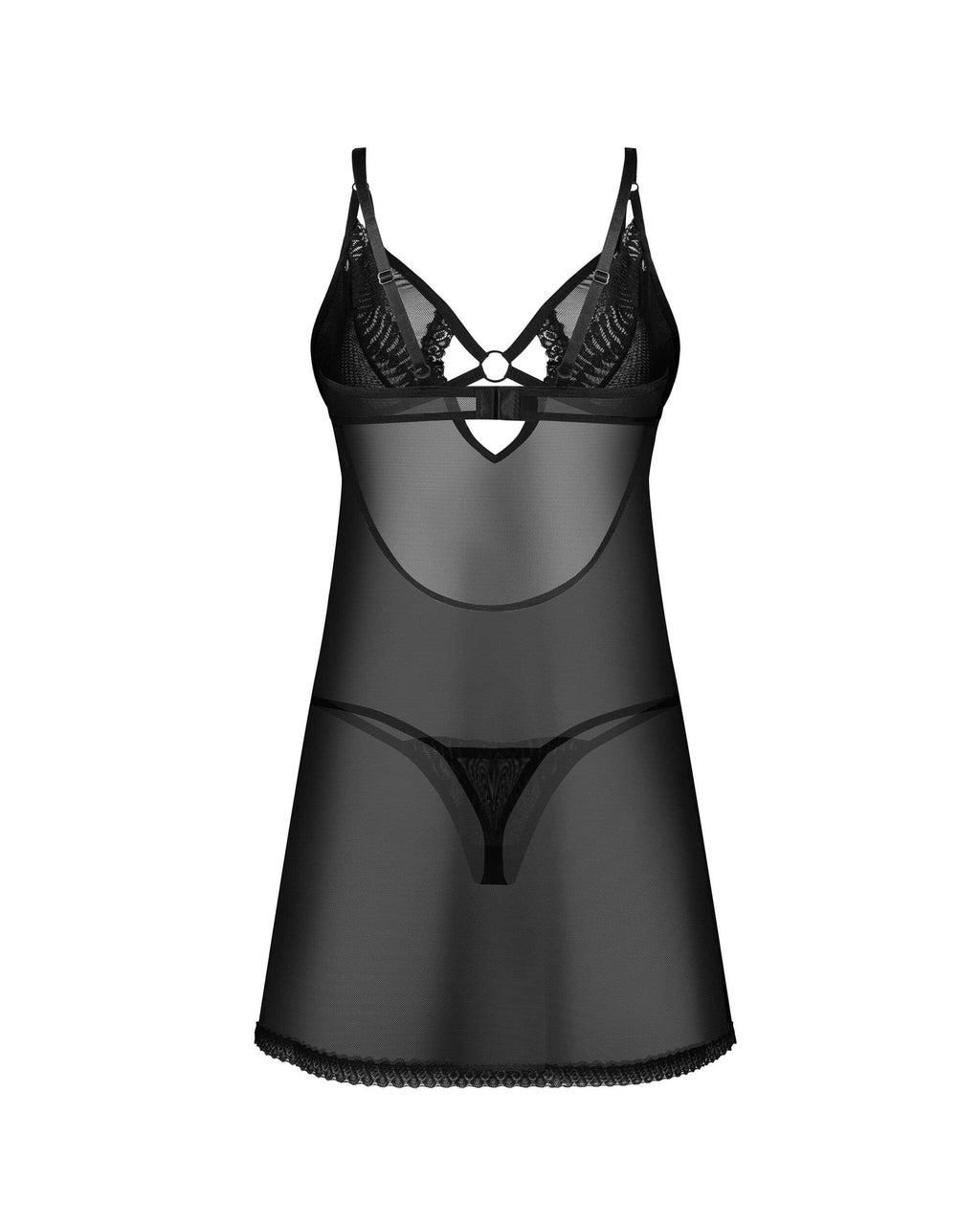 Alliane nuisette et string - Noirs - vue 9