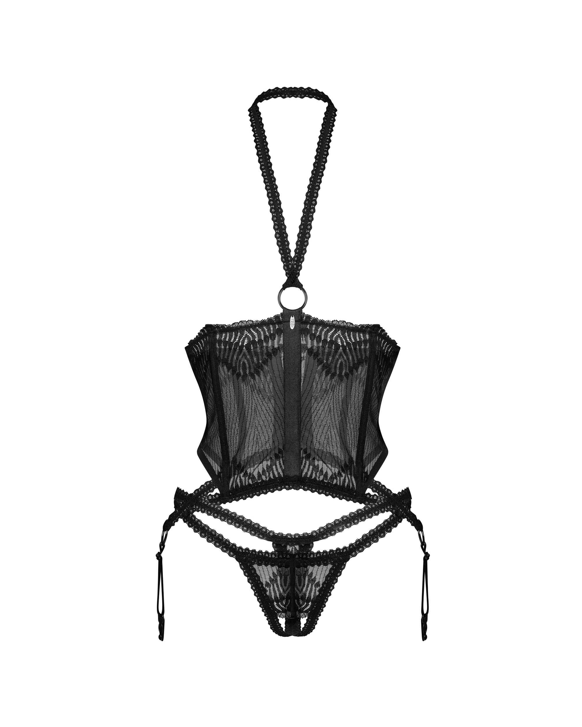 Alliane corset et string - Noirs - vue 6