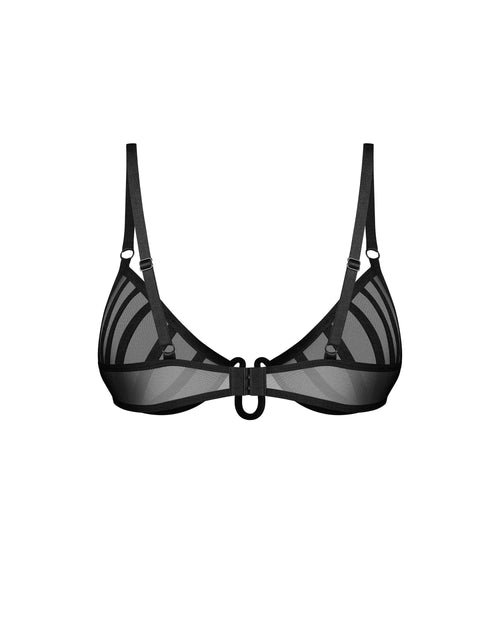 Aurorium demi-soutien-gorge noir - vue 2