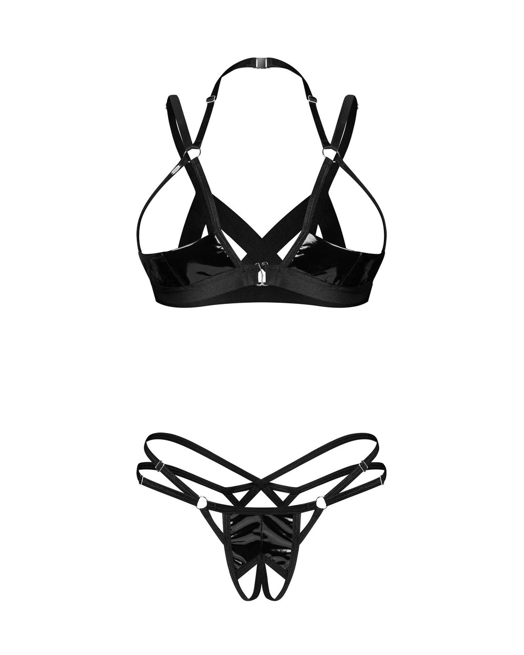 Keira Lise ensemble lingerie ouvert noir - vue 3