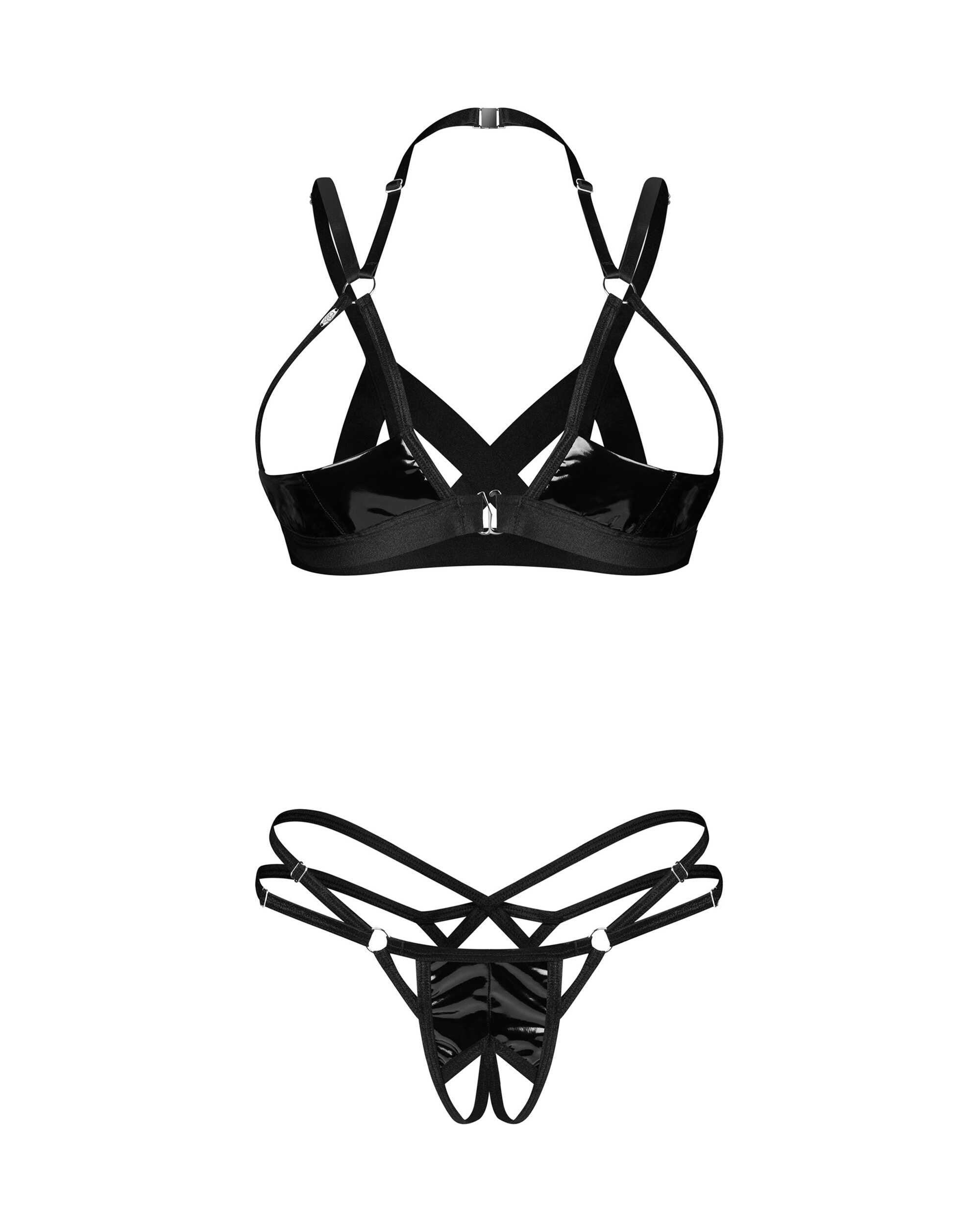 Keira Lise ensemble lingerie ouvert noir - vue 3
