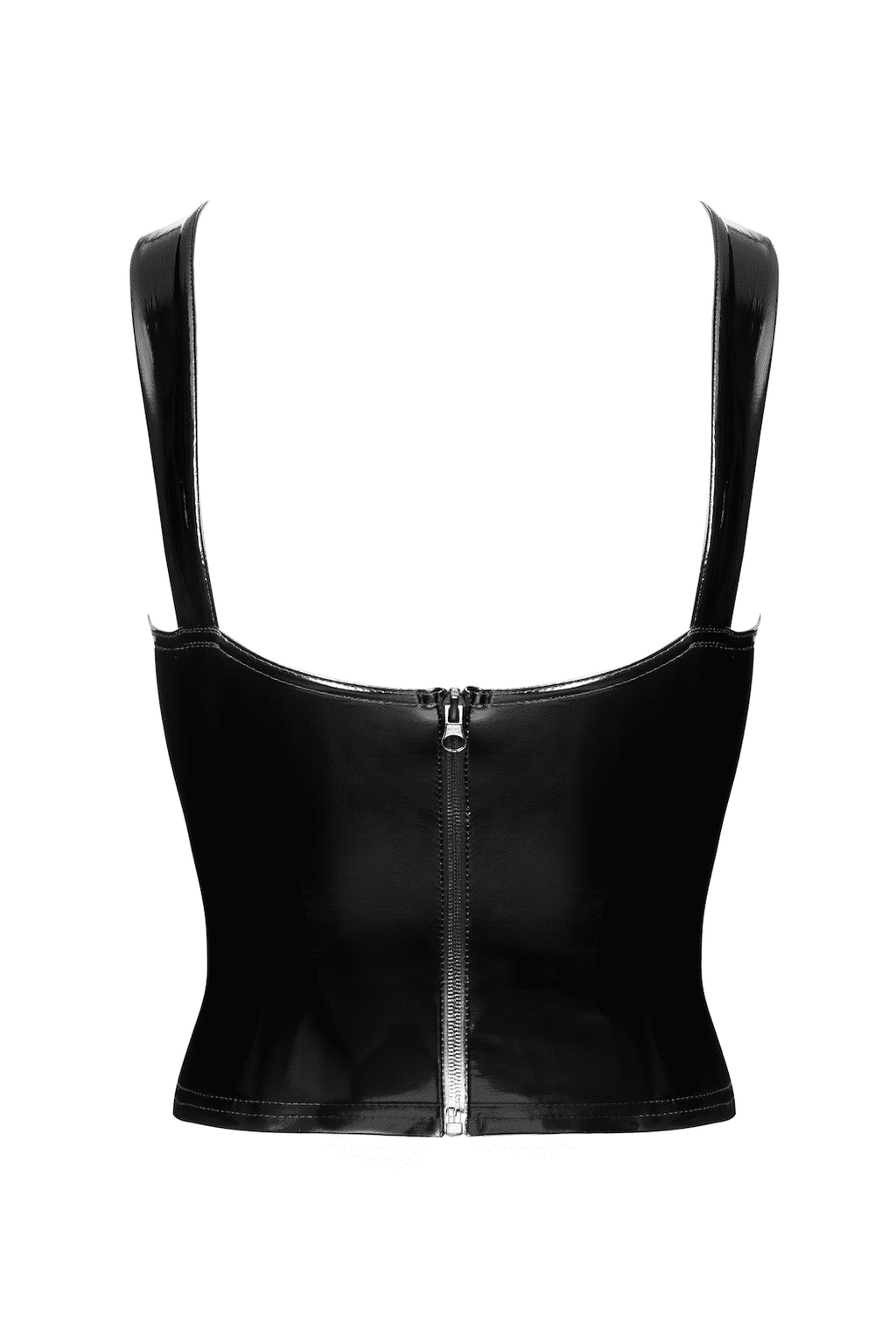 F379 Dominae Corset Top en PVC lacé sur l'avant - vue 7