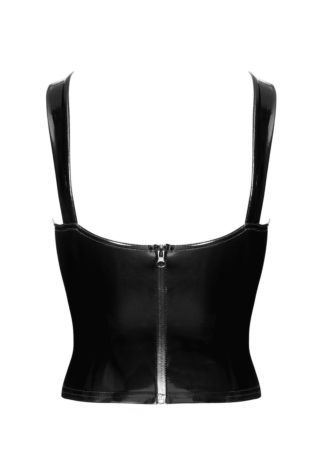 F379 Dominae Corset Top en PVC lacé sur l'avant - vue 7