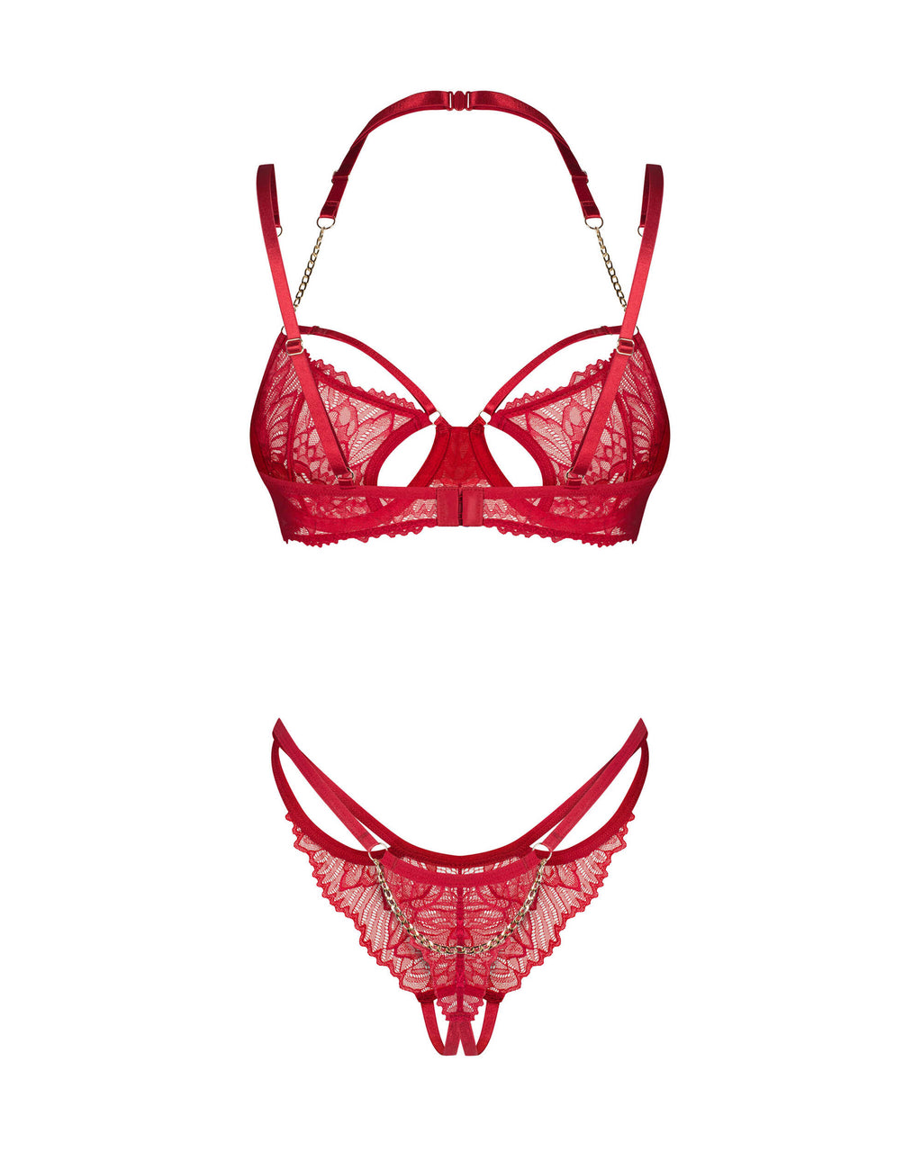 Matildea ensemble lingerie ouvert rouge - vue 5