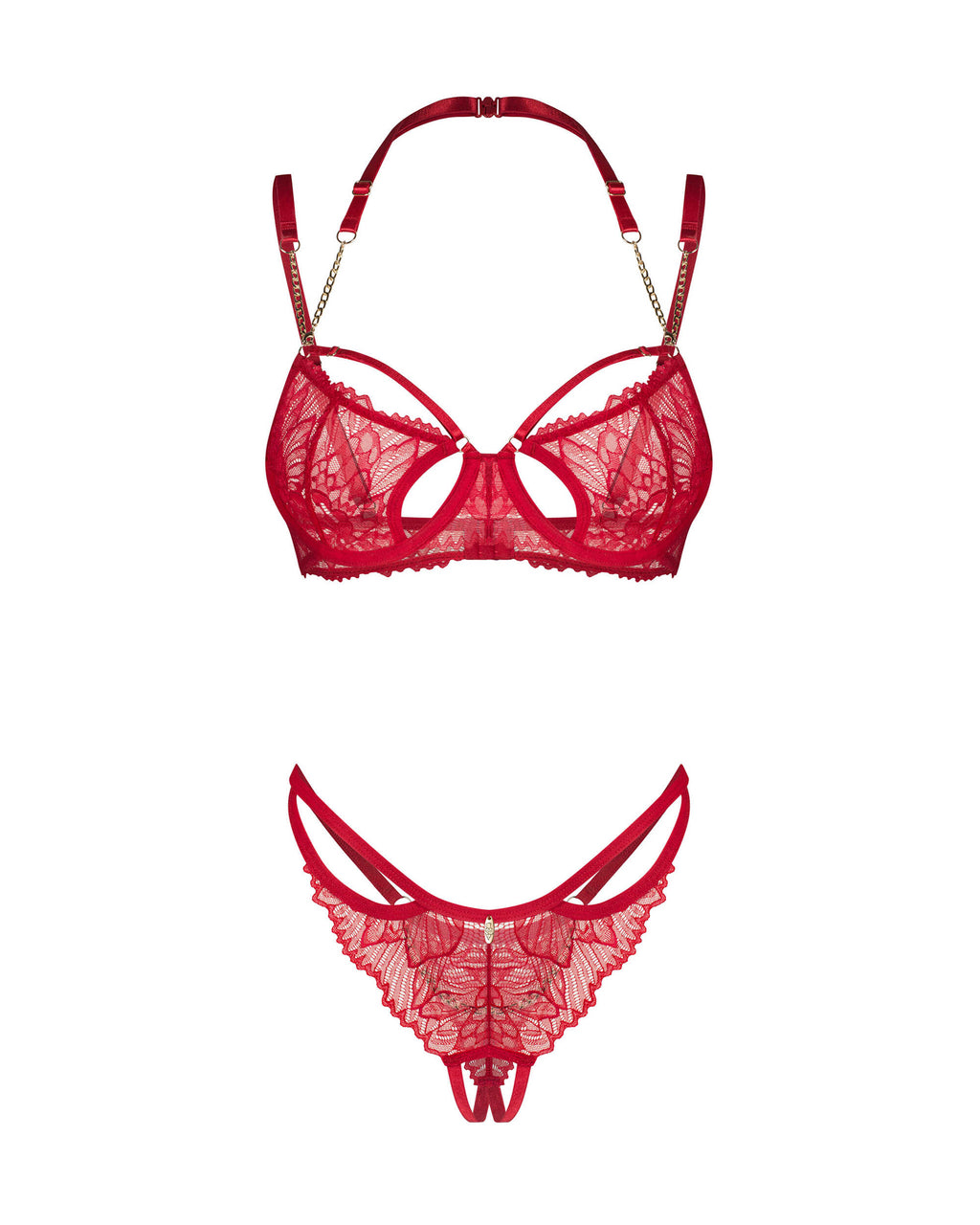 Matildea ensemble lingerie ouvert rouge - vue 6