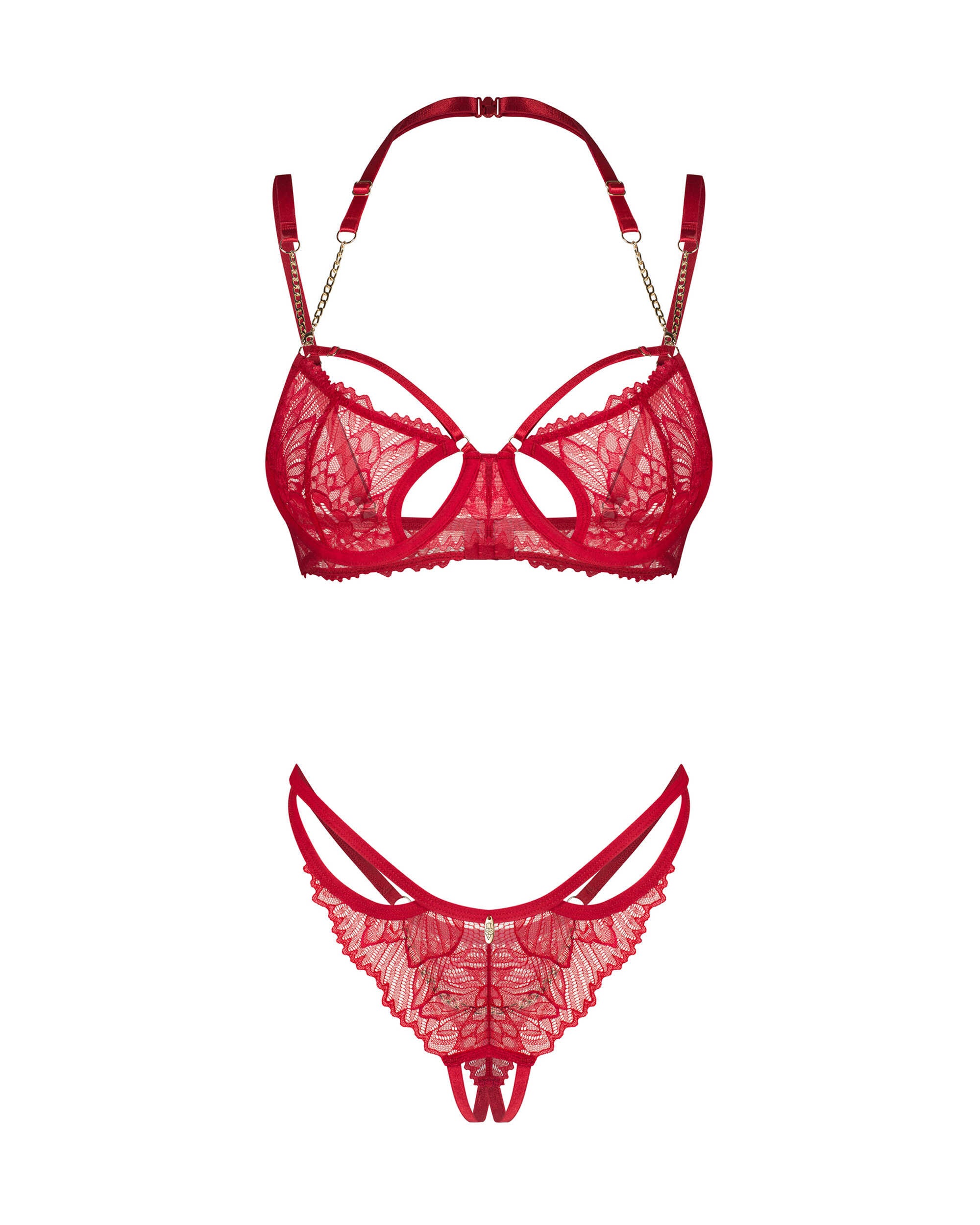 Matildea ensemble lingerie ouvert rouge - vue 6
