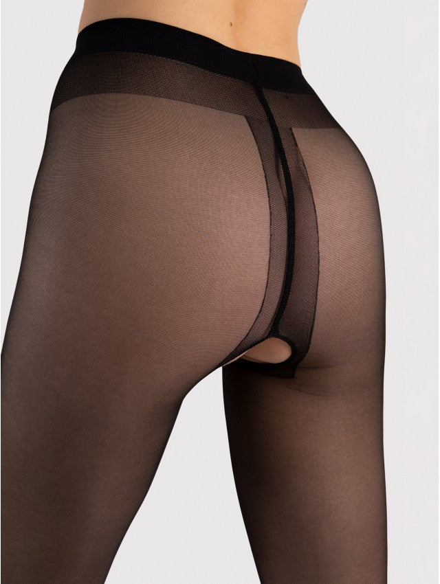 Ouvert Collants 20 DEN - Noir - vue 2