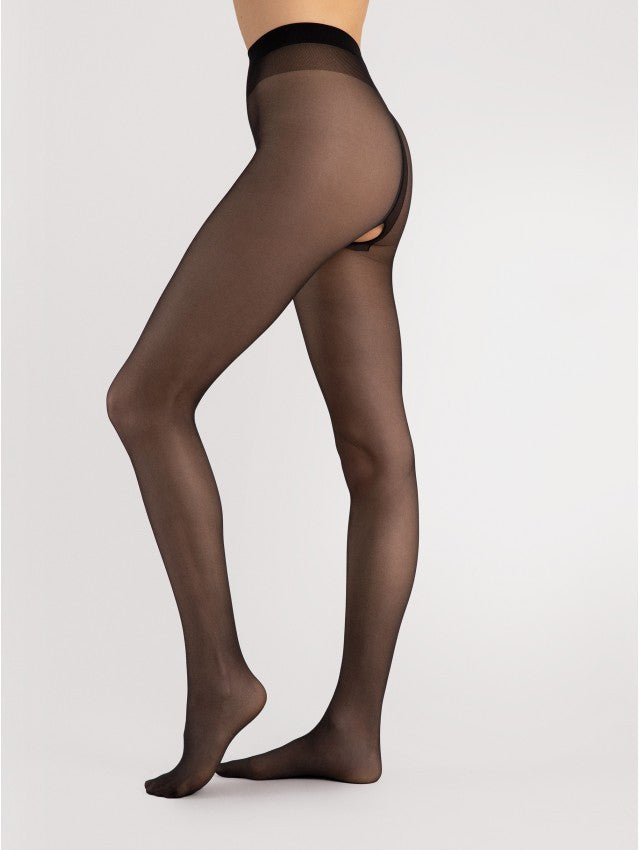 Ouvert Collants 20 DEN - Noir - vue 3