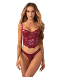 Redya Corset et string rouge - Obsessive