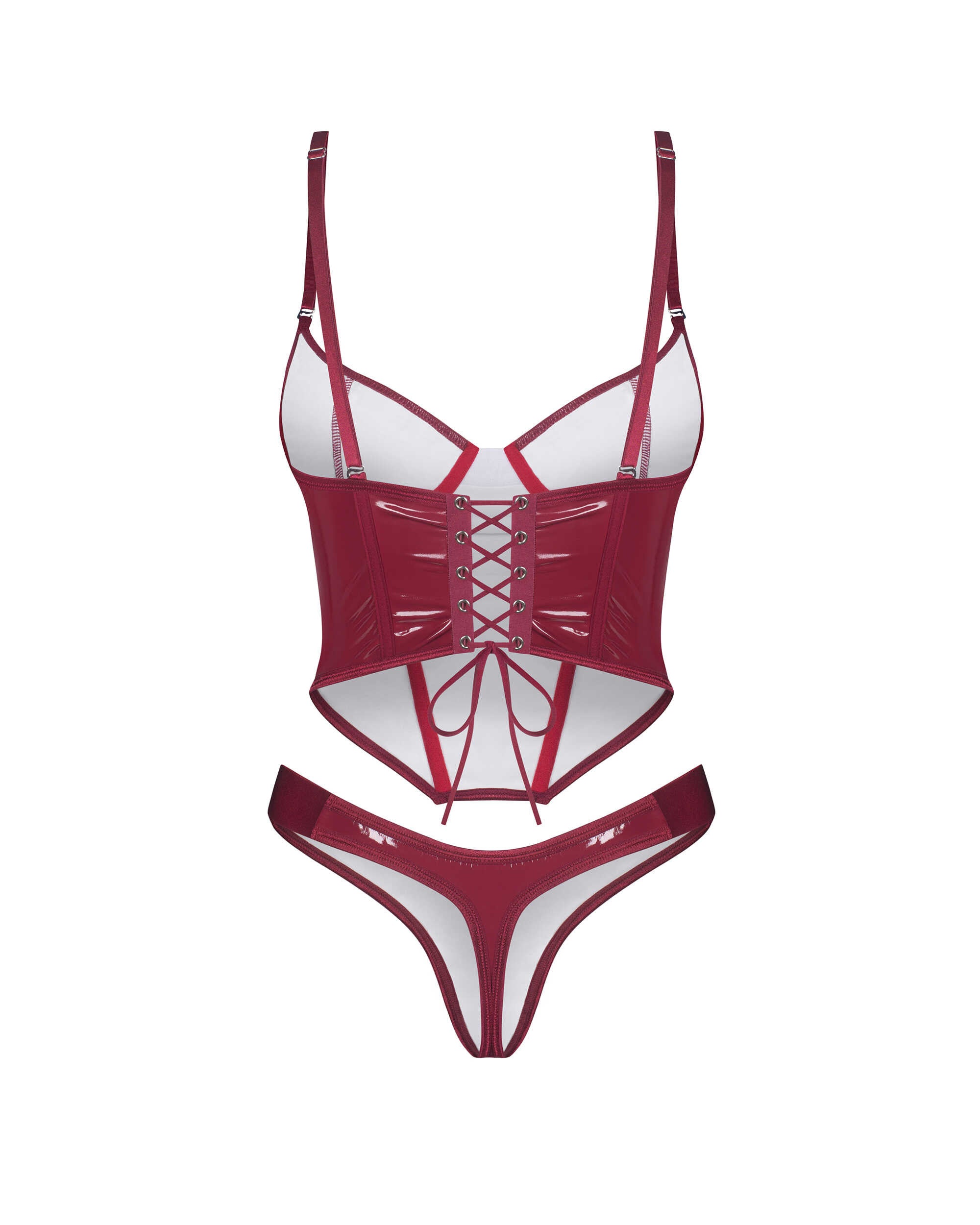 Redya Corset et string rouge - vue 7